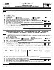 IRS Form 2555.pdf - Form 2555 Foreign Earned Income Department of the ...