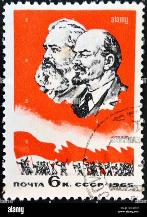 USSR CIRCA 1965 A Stamp Printed In USSR Shows Portrait Of Karl Marx