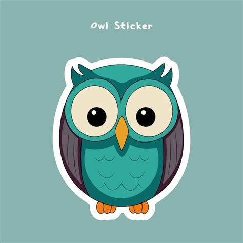 Premium Vector Cute Owl Sticker Vector