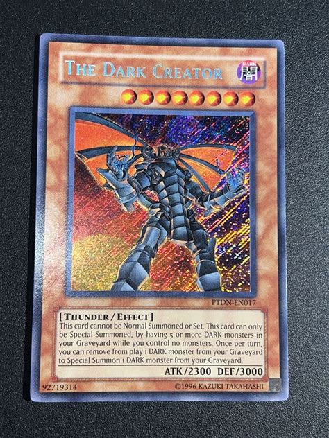 Yu Gi Oh The Dark Creator Ptdn En Secret Rare Eng Near Mint Ebay