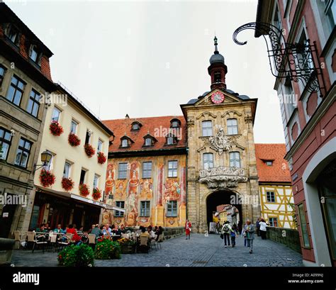 Altes Rathaus Bamberg Oberfranken Bayern Deutschland Stockfoto Bild