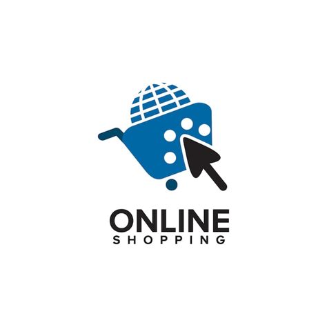 Clique no logotipo da loja online o modelo de ícone do carrinho