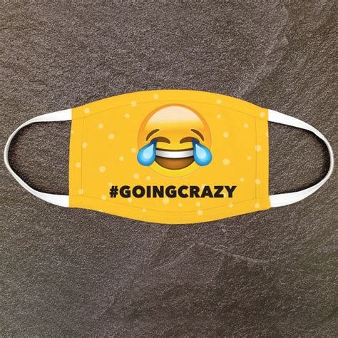 Custom Going Crazy Emoji Face Mask | Personal Face Covering