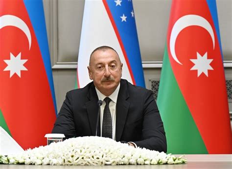 Azerbaijani Uzbek Presidents Make Press Statements [update]