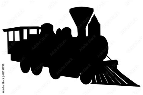 Steam Locomotive Silhouette Stock Vector Adobe Stock