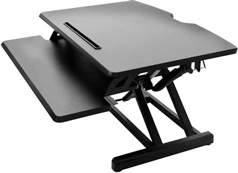 Ergonomic Standing Desk Converter Workstation - Seville Classics AIRLIFT WEB599 Height ...