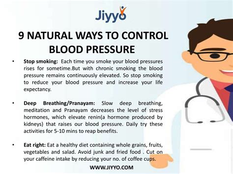 Ppt 9 Natural Ways To Control Blood Pressure Jiyyo Powerpoint