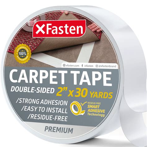 Xfasten Double Sided Carpet Tape For Area Rugs Residue Free Inch X