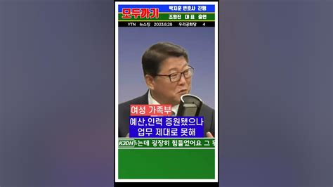 Ytn 모두까기 4 여가부 폐지가 답이다조원진 박지훈 Shorts Youtube