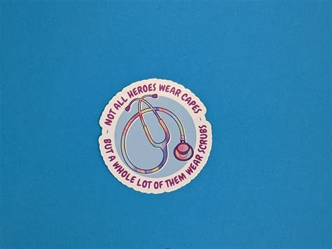 Heroes Wear Scrubs Sticker Funny Nurse Sticker Nursing - Etsy