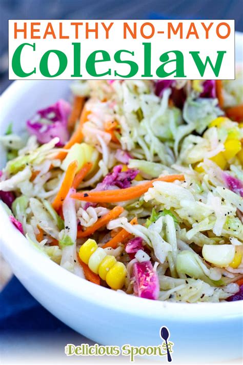 Healthy No Mayo Coleslaw Recipe Healthy Coleslaw Recipes Coleslaw Recipe Easy Salad Dressing