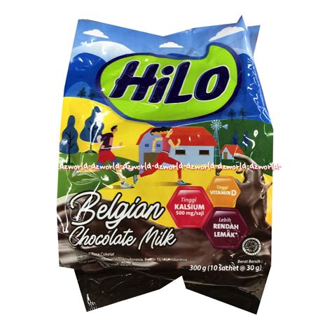 Jual Hilo Belgian Chocolate Milk 10sachets Susu Hilo Kemasan Sachets ...