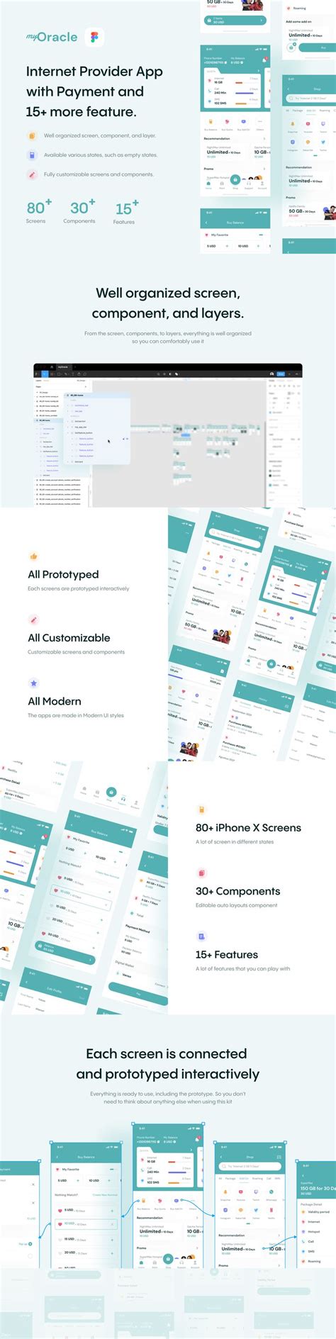 MyOracle Internet Provider App UI Kit