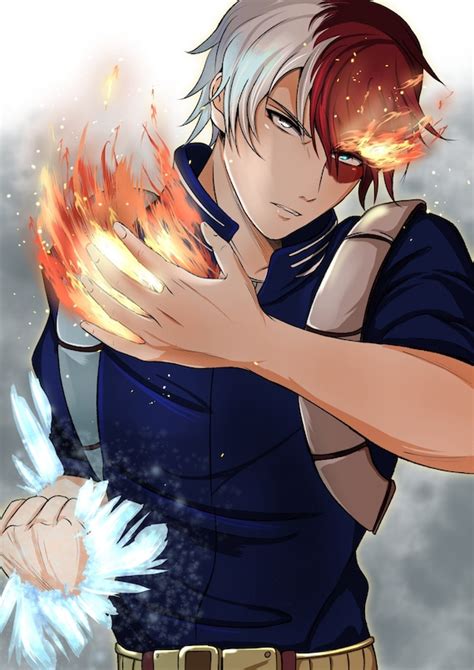 Todoroki Shoto My Hero Academia Anime A4 Gloss Laminated Print Etsy