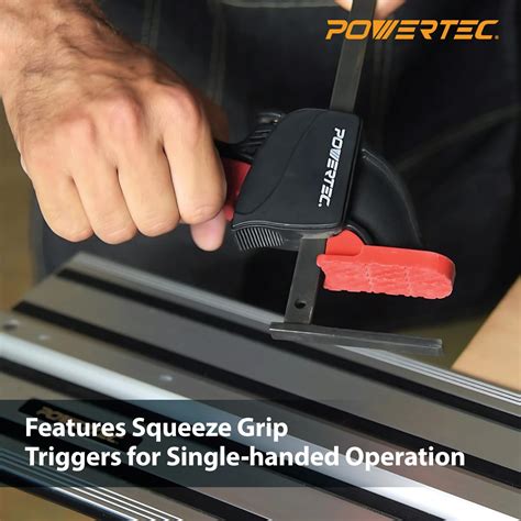 Snapklik POWERTEC 2 PK Tracksaw Track Guide Rail Clamp