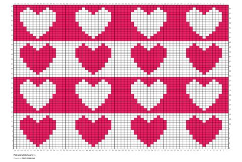 Pink and white hearts by Ameerah Khan | Chart Minder