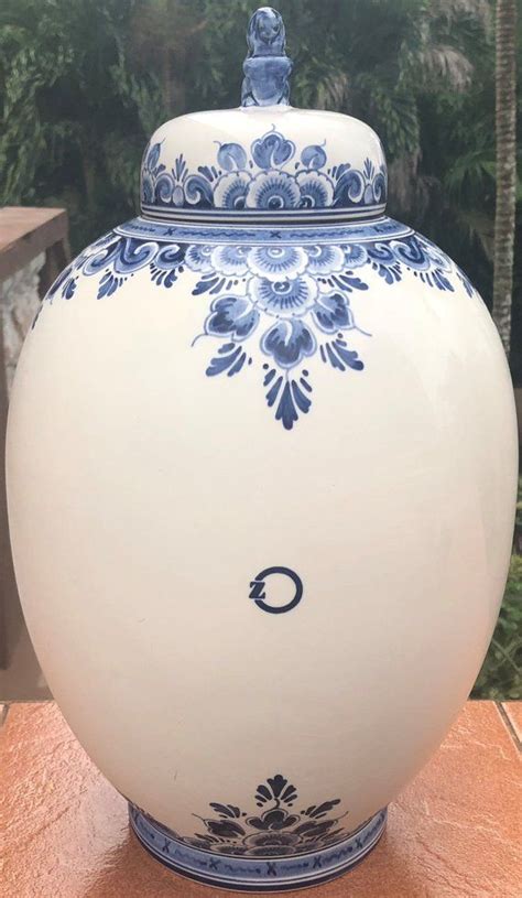 Large Delft Blue Ginger Jar Vase Oz Delfts Blauw Deksel Vaas Etsy