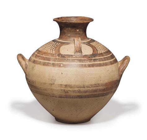 A Mycenaean Pottery Jar Late Helladic Circa 13th 12th Century Bc