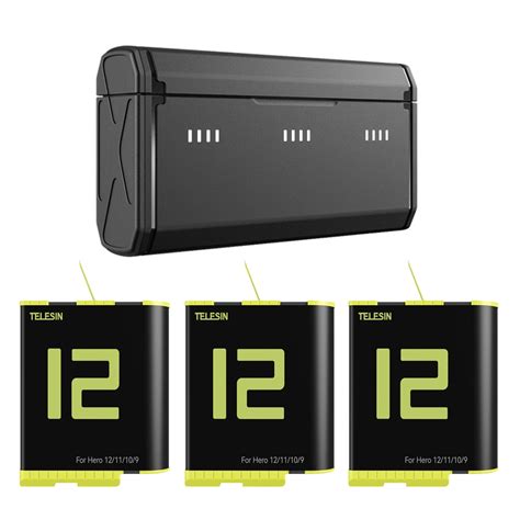 Jual Telesin 3 Slot Box Battery Charger Slim Dock Storage Memory Card