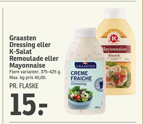 Graasten Dressing Eller K Salat Remoulade Eller Mayonnaise Tilbud Hos SPAR