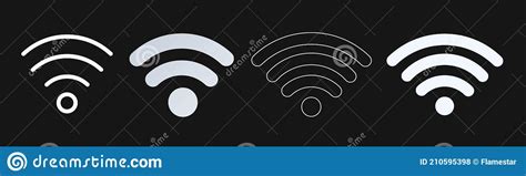 Wifi Wireless Lan Internet Signal Flat Icons For Apps Or Websites