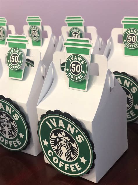 Starbucks Ts Favor Box Starbucks Birthday Party Coffee Etsy