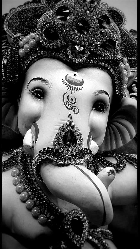 Ganpati Images Hd Wallpaper Black And White