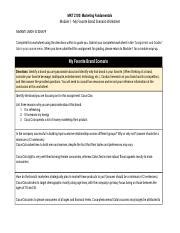 MKT 2100 Module 1 My Favorite Brand Scenario Worksheet Docx MKT