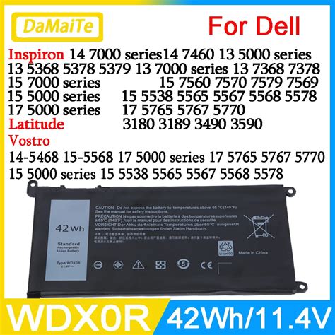 Novo Wdx R Para Bateria Dell Para Dell Latitude Inspiron