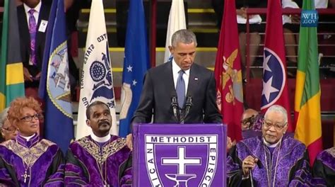 Watch Obama Sings Amazing Grace At Funeral For Charleston Church Leader