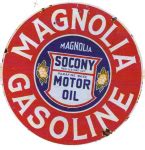 Magnolia Gasoline Porcelain Sign Porcelain Signs