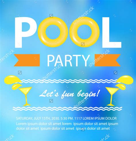 33 Printable Pool Party Invitations Psd Ai Eps Word