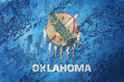 Premium Photo Grunge Oklahoma State Flag Oklahoma Flag Grunge Texture