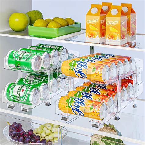 Xicennego Set Of 2 Soda Can Organizer For Refrigerator