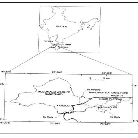 Location map of Mudumalai wildlife sanctuary. | Download Scientific Diagram