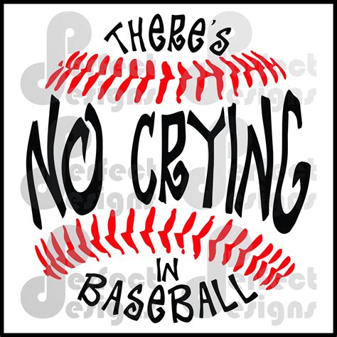 No Crying In Baseball Mom Dad Player Cuttable Graphic Design Etsy