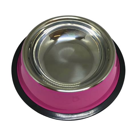 Comedouro Inox Colorido Ml Fox Pet Shopping