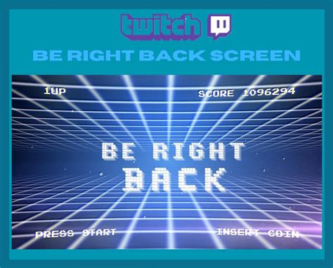 Animated Twitch Be Right Back Screen, 8-bit Retro Video Game, Arcade ...