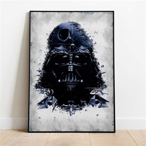 Star Wars Darth Vader Watercolor Darth Vader Wall Art Star Etsy