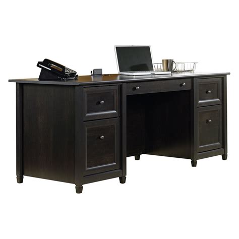 Sauder Edge Water Executive Desk, Estate Black Finish - Walmart.com