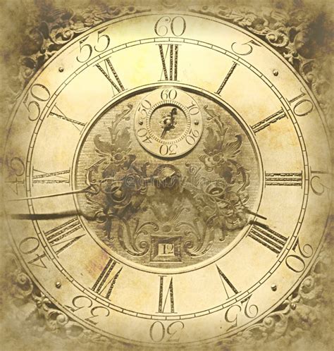 Vintage Clock at Antique Map Stock Image - Image of navigate, chain ...