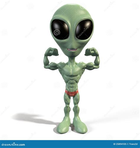 Alien Body Builder Stock Image | CartoonDealer.com #25894105