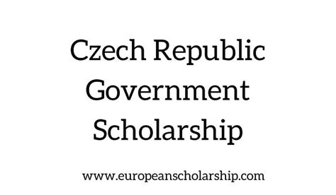 Czech Republic Government Scholarship 2024 2025 Apply