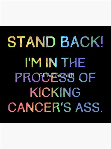 Kicking Cancers Ass Sticker For Sale By Glimmersmith Redbubble