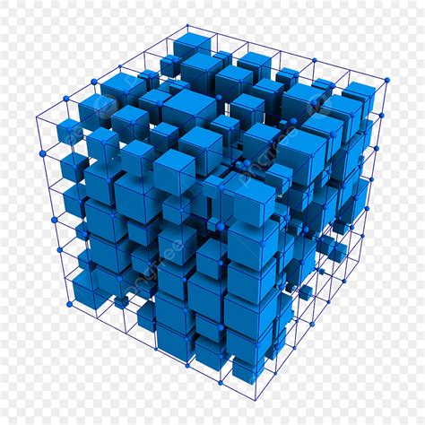 Matriz De Cubo Azul Cubo PNG Cubo Parte Cuadrado PNG Y PSD Para