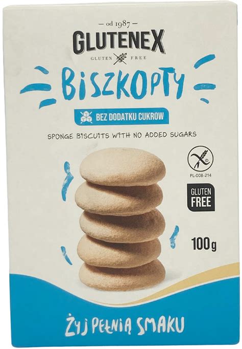 Biszkopty Bez Cukru Bezglutenowe G Glutenex Sklep Zielona Esencja