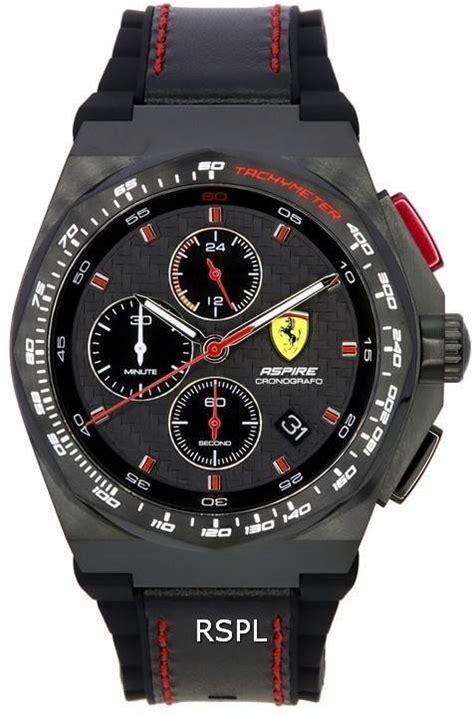 Scuderia Ferrari Aspire Chronograph Black Dial Quartz Men S