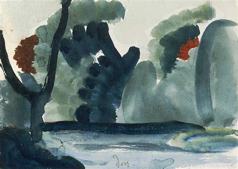 Arthur G Dove Wooded Pond Watercolor 1935 Abstract Painters