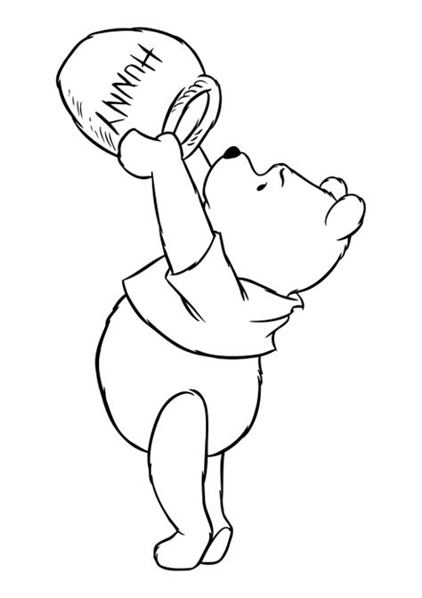 Winnie The Pooh Revisa Un Tarro De Miel Libro De Colorear Winnie The