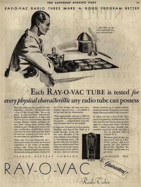 Vic S Tech Blog Vintage Ray O Vac Tube Ad